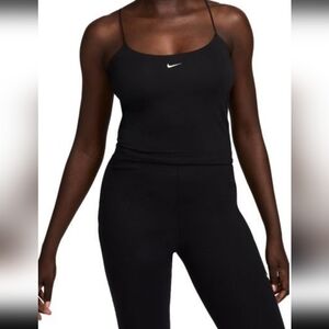 Brand New Nike Black Spaghetti Strap Camisole with White Swooh Size Women's M